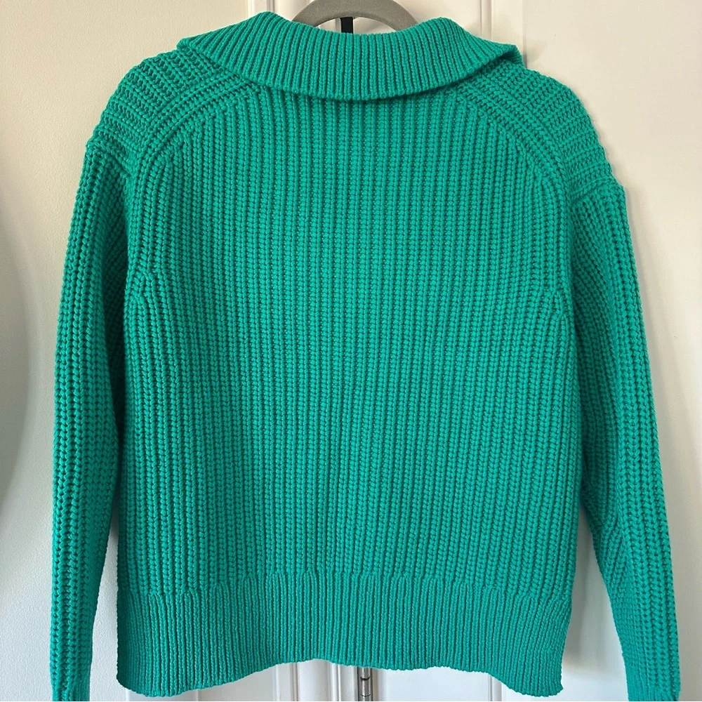 J.Crew Ribbed Cotton Johnny Collar Sweater Polo (NEW WITH TAGS) - Picture 10 of 11